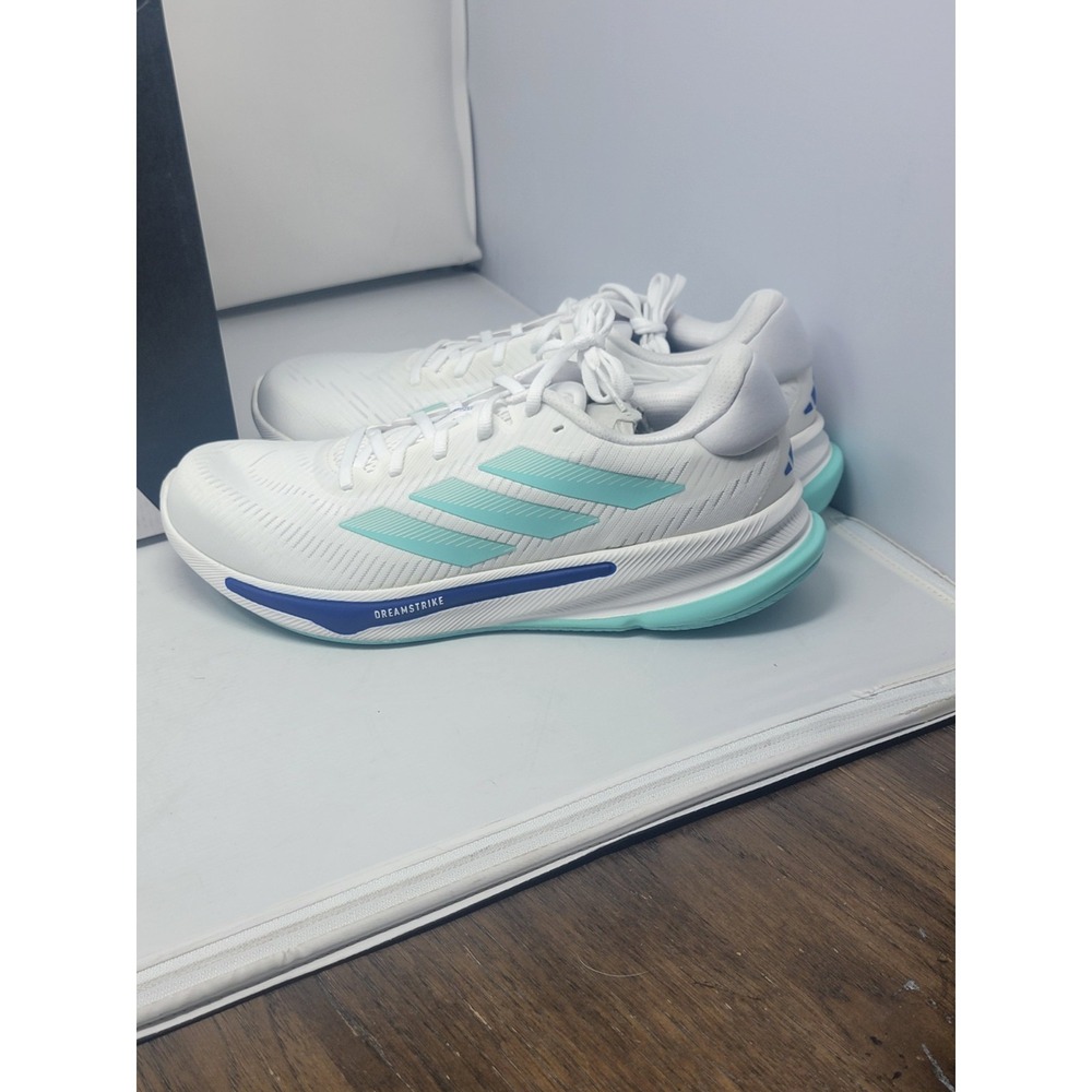 adidas SUPERNOVA RISE RUNNING IF3015 Cloud White /flash aqua Liquid Blue 11.5New - Picture 2 of 7